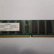 HYS64D128020GU-7-A - Infineon 1GB DDR 184p PC2100 CL2 16c 64x8 Non ECC Unbuffered DIMM Module - Refurbished