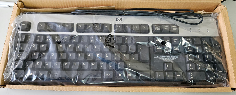 HP PS/2 Keyboard Black/Silver 107 Keys ( KB-0316 434820-031 435302-031 ) NEW