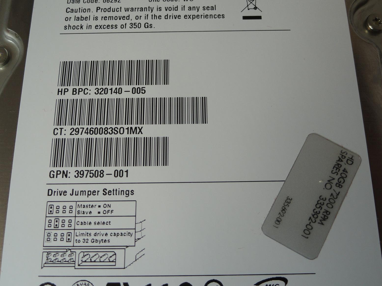 PR23420_9W2005-630_Seagate HP 40GB IDE 7200rpm 3.5in HDD - Image2