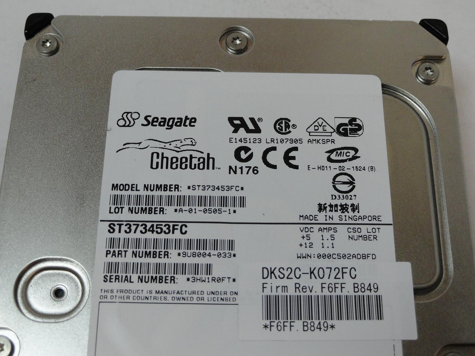 PR24468_9U8004-033_Seagate Hitachi 73GB Fibre 15Krpm 3.5in HDD - Image3