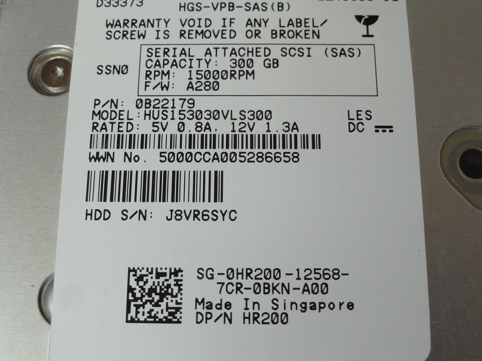 PR23622_0B22179_Hitachi Dell 300GB SAS 15Krpm 3.5in HDD - Image3