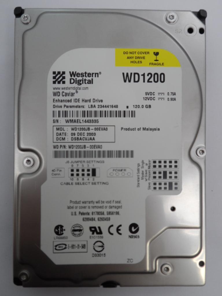 PR19251_WD1200JB-00EVA0_Western Digital 120GB 3.5" IDE Hard Drive - Image3