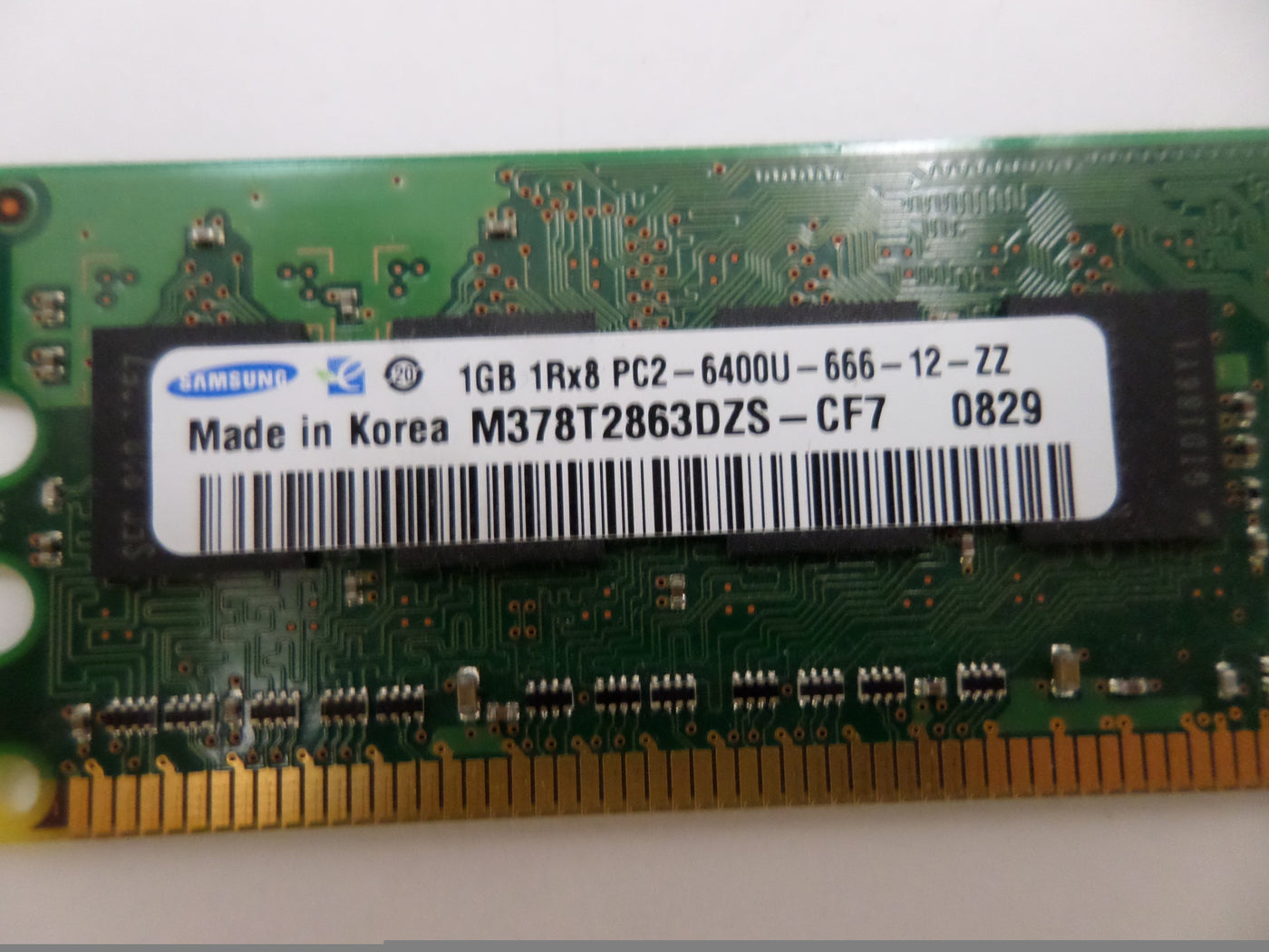 PR24444_M378T2863DZS-CF7_Samsung 1GB PC2-6400 CL6 8c 128x8 1Rx8 UDIMM - Image4