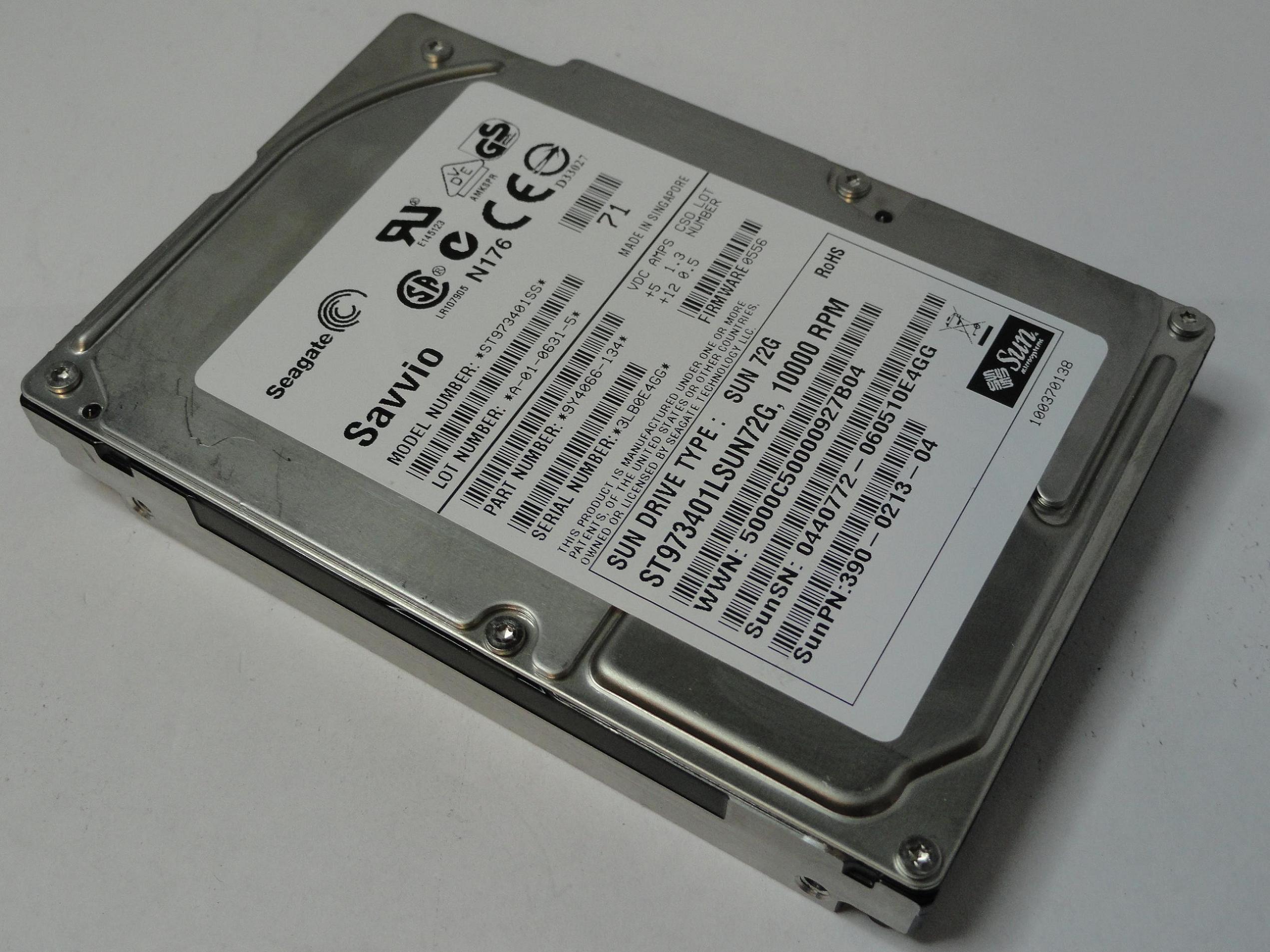 9Y4006-134 - Seagate SUN 73Gb SAS 10Krpm 2.5n HDD - Refurbished