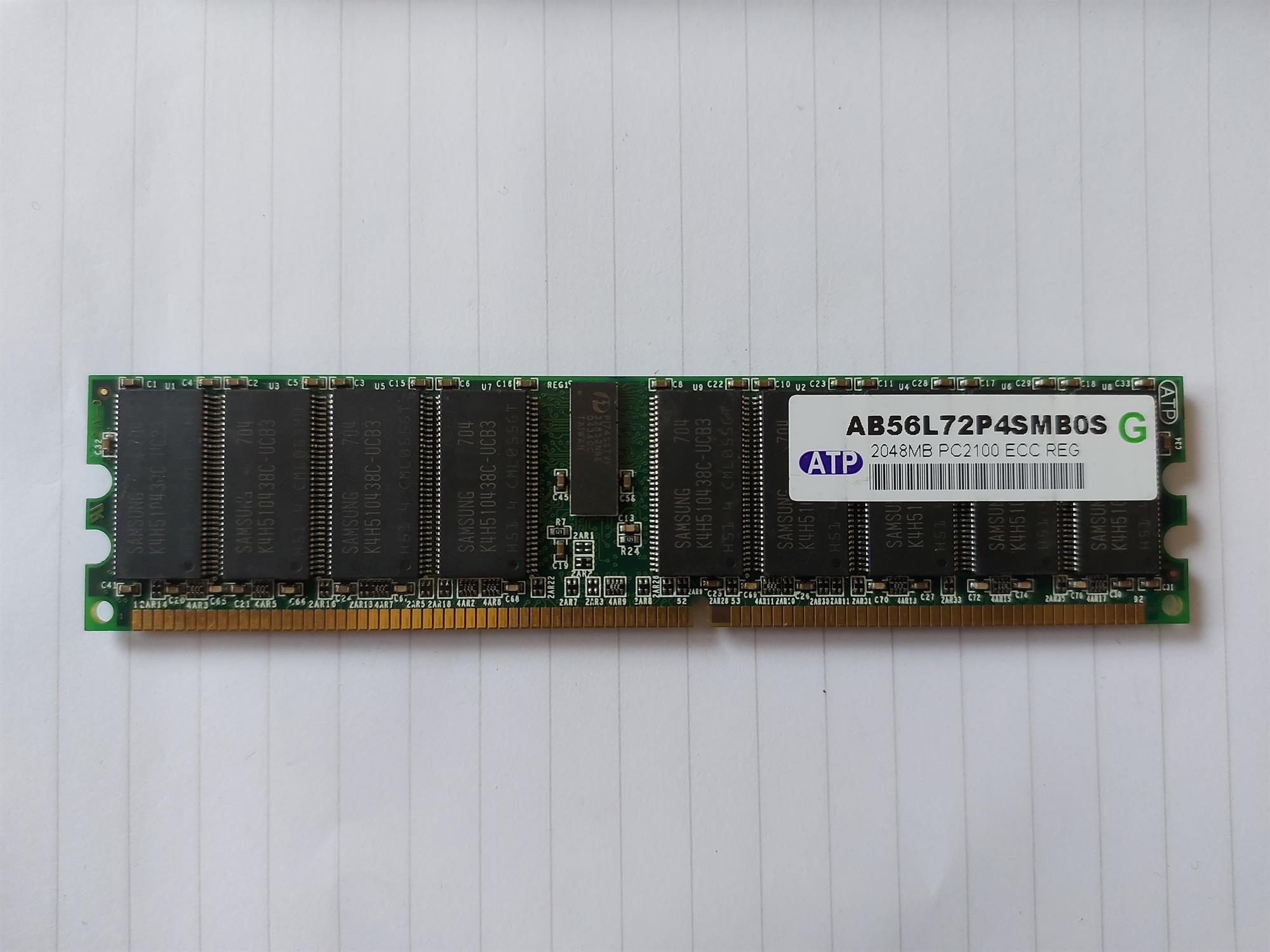 ATP 2GB PC2100 266MHz ECC Registered DDR Server RAM RIMM Memory Module (AB56L72P4SMB0S)