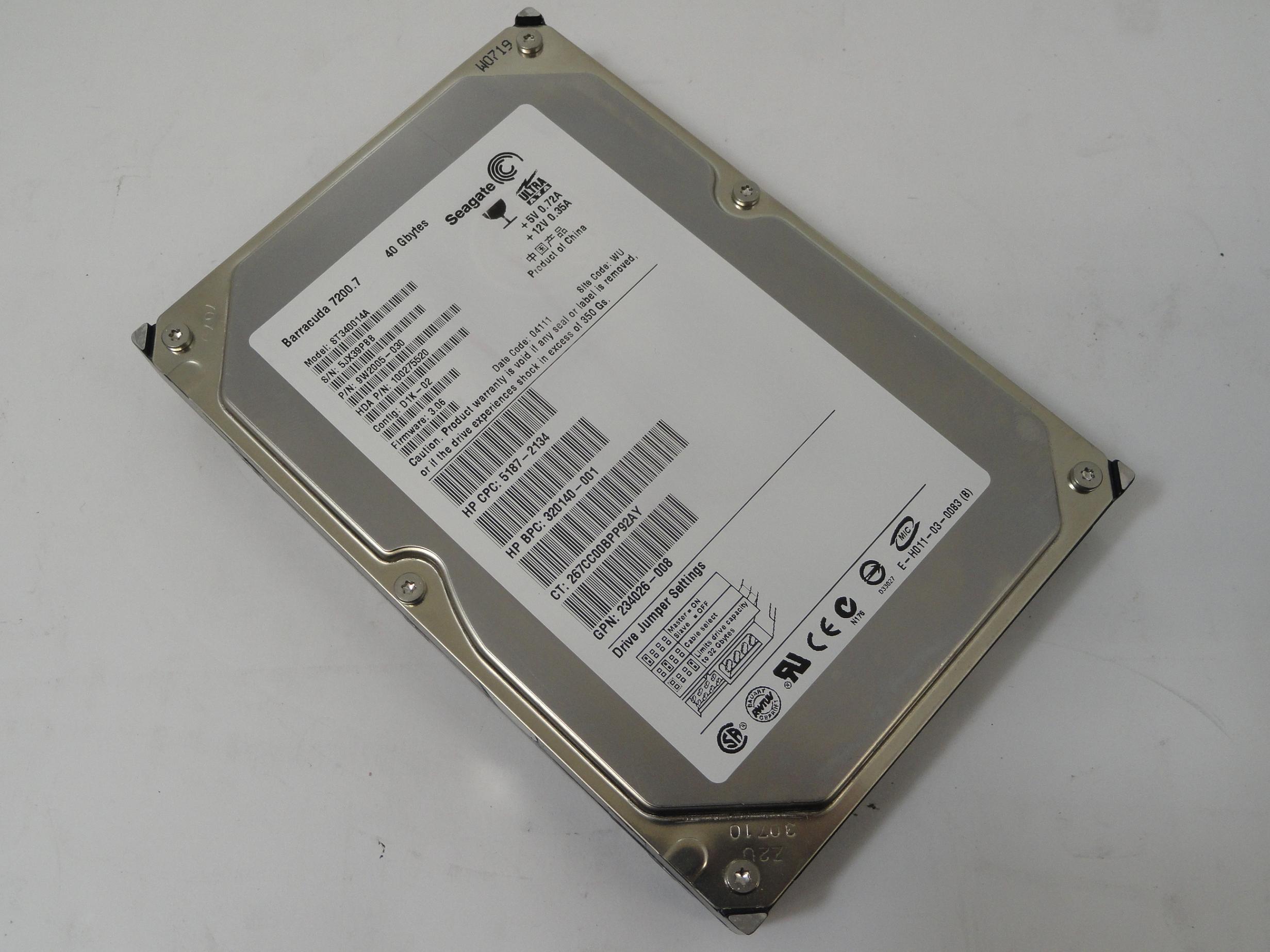 PR15436_9W2005-030_Seagate HP 40Gb IDE 3.5" 7200.7Rpm HDD - Image4