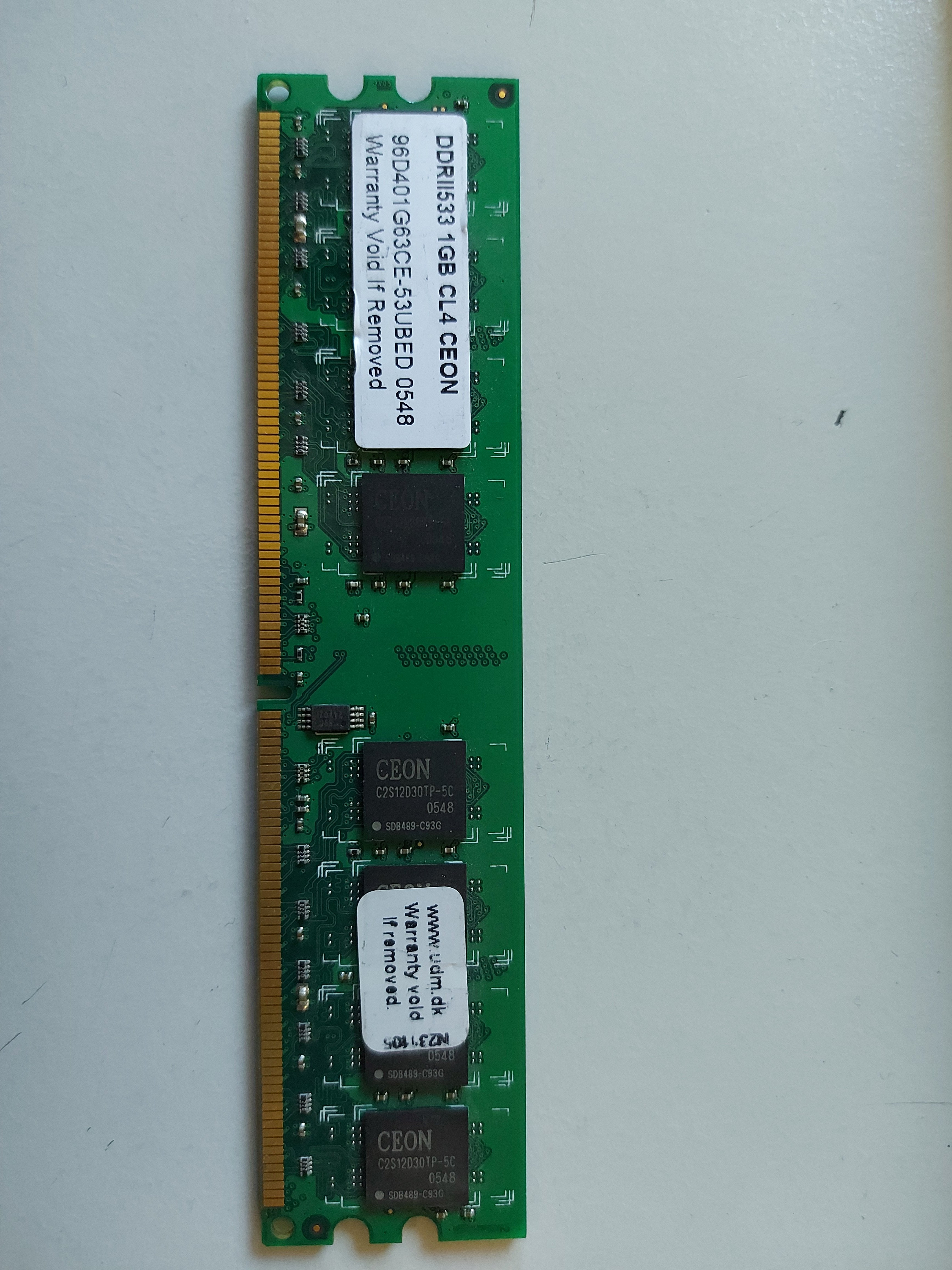 Ceon 1GB CL4 DDR2 533MHz DIMM Desktop Memory Module 96D401G63CE-53UBED 0548