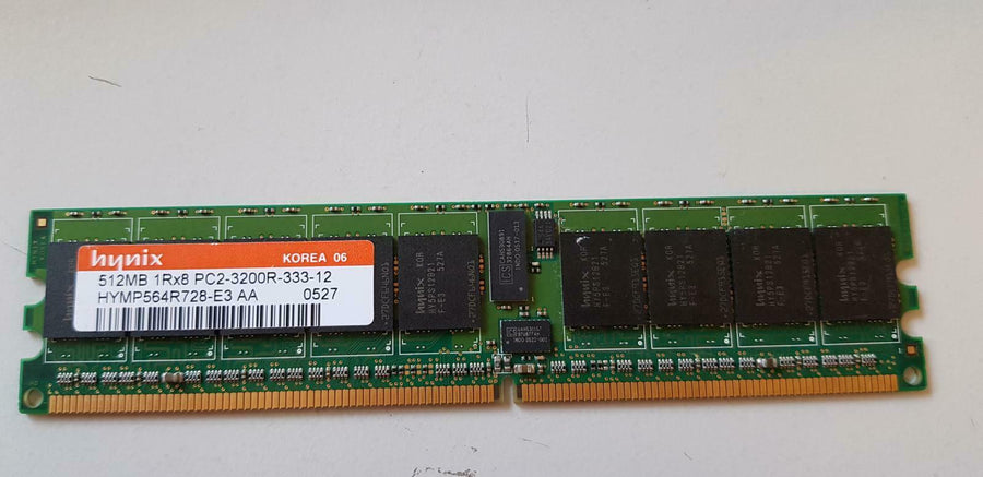 Hynix 512MB 1Rx8 PC2-3200R DDR2 400 CL3 ECC DIMM Module ( HYMP564R728-E3 ) REF