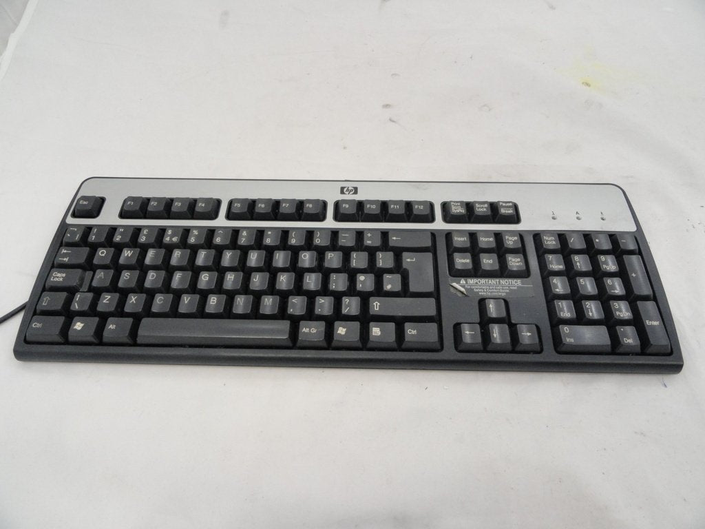 HP Carbon Silver PS2 UK STANDARD KEYBOARD ( 382641-031 KB-0316  HP )
