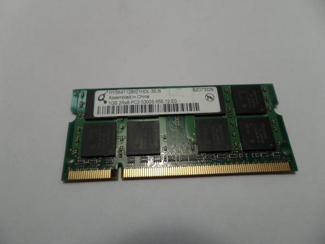 HYS64T128021HDL-3S-B - Qimonda 1GB 200p PC2-5300 CL5 16c 64x8 DDR2-667 2Rx8 1.8V SODIMM - Refurbished