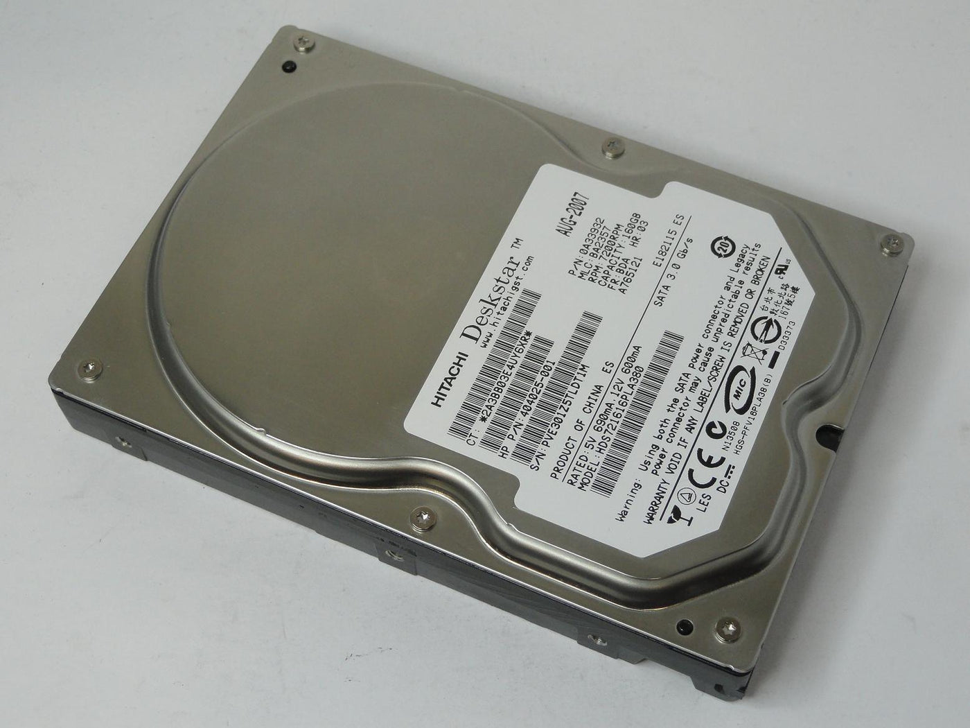 Hitachi HP 160GB SATA 7200rpm 3.5in HDD ( 0Y30006 HDS721616PLA380  404025-001   Hitachi HP )