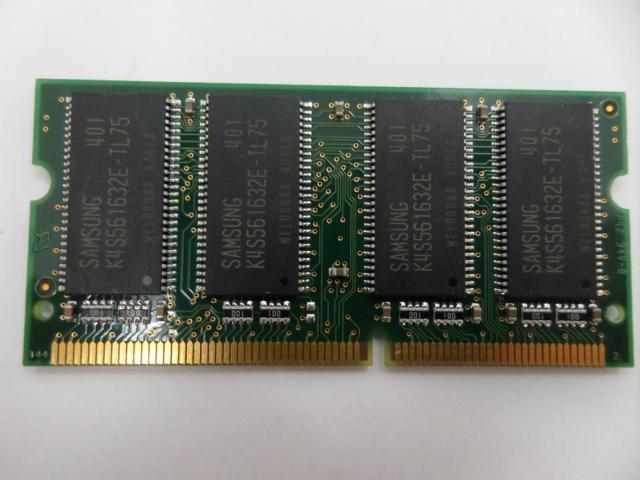 M464S3254ETS-L7A - Samsung 256MB PC133 PC133MHz CL3 non-ECC Unbuffered 144-Pin SoDimm Memory Module - USED