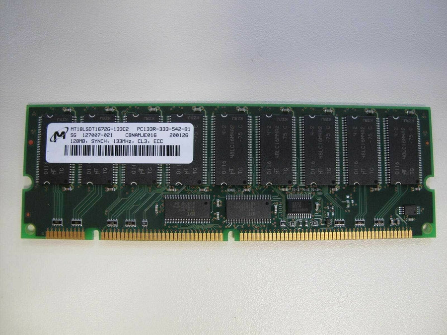 Micron 128MB PC133R CL3 ECC Reg DDR SDRAM DIMM ( MT18LSDT1672G-133C2 ) REF