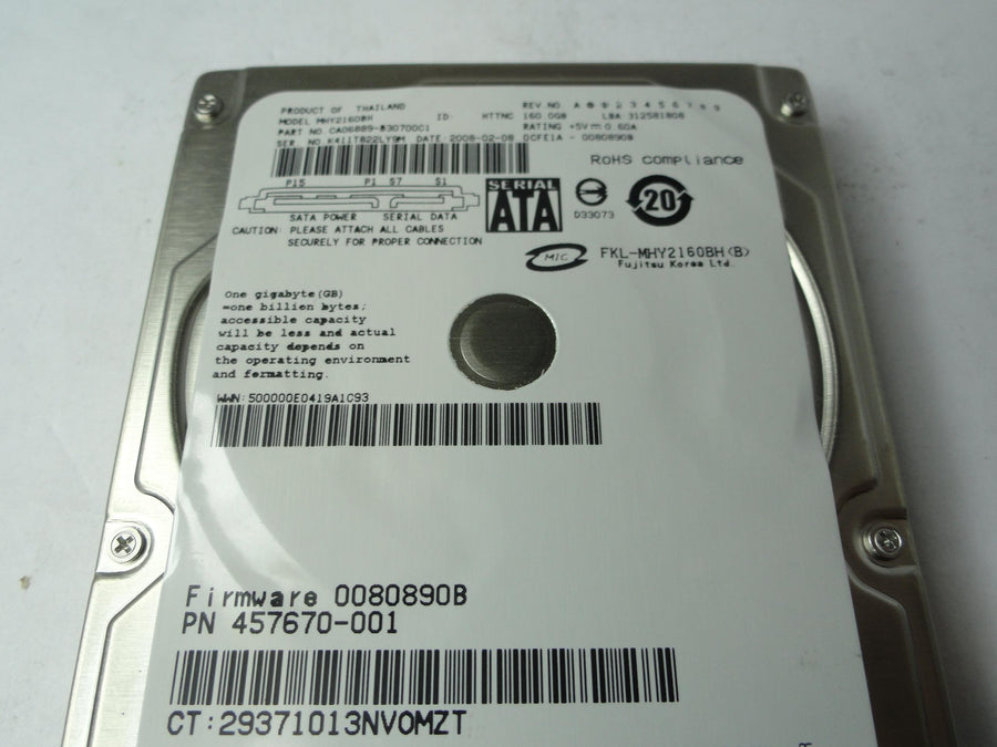 CA06889-B30700C1 - Fujitsu HP 160Gb SATA 5400rpm 2.5in HDD - Refurbished