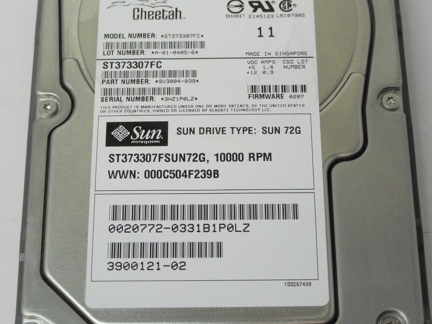 PR11358_9V3004-039_Seagate Sun 72GB Fibre Channel 10Krpm 3.5in HDD - Image4