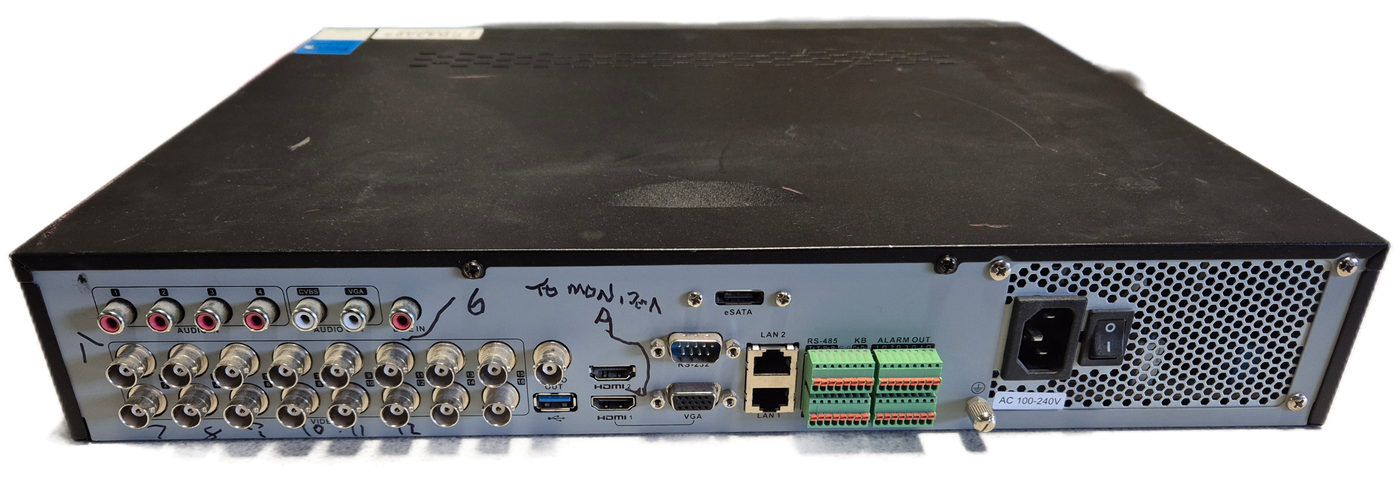 HIKVision 16 Channel Turbo HD DVR - 2x6GB HDD - password reset - DVD require new band ( DS-7316HUHI-F4 ) USED