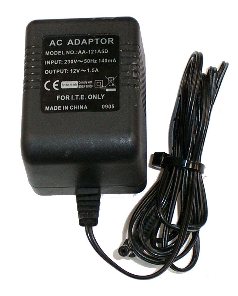 GENERIC AC Adaptor 230V 140mA IN 12V 1.5A OUT ( AA-121A5D ) USED