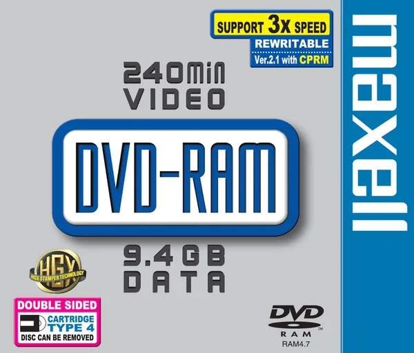 Maxell 240min 9.4gb DVD RAM 5 Pack ( DVD-RAM4.7 ) NEW