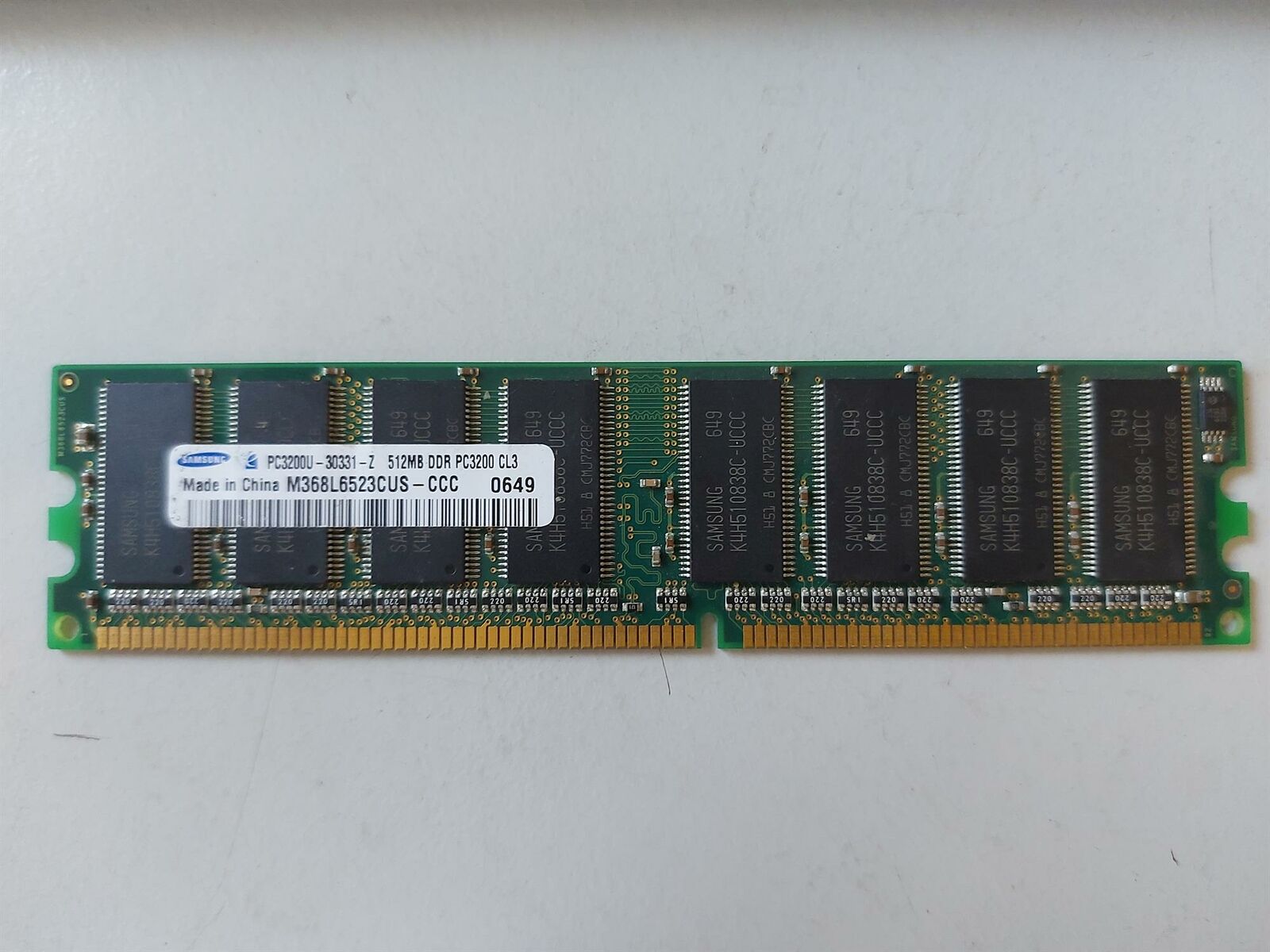 Samsung HP 512MB PC3200 DDR-400MHz Non-ECC Unbuffered CL3 184-Pin DIMM ( M368L6523CUS-CCC 326668-885 ) REF