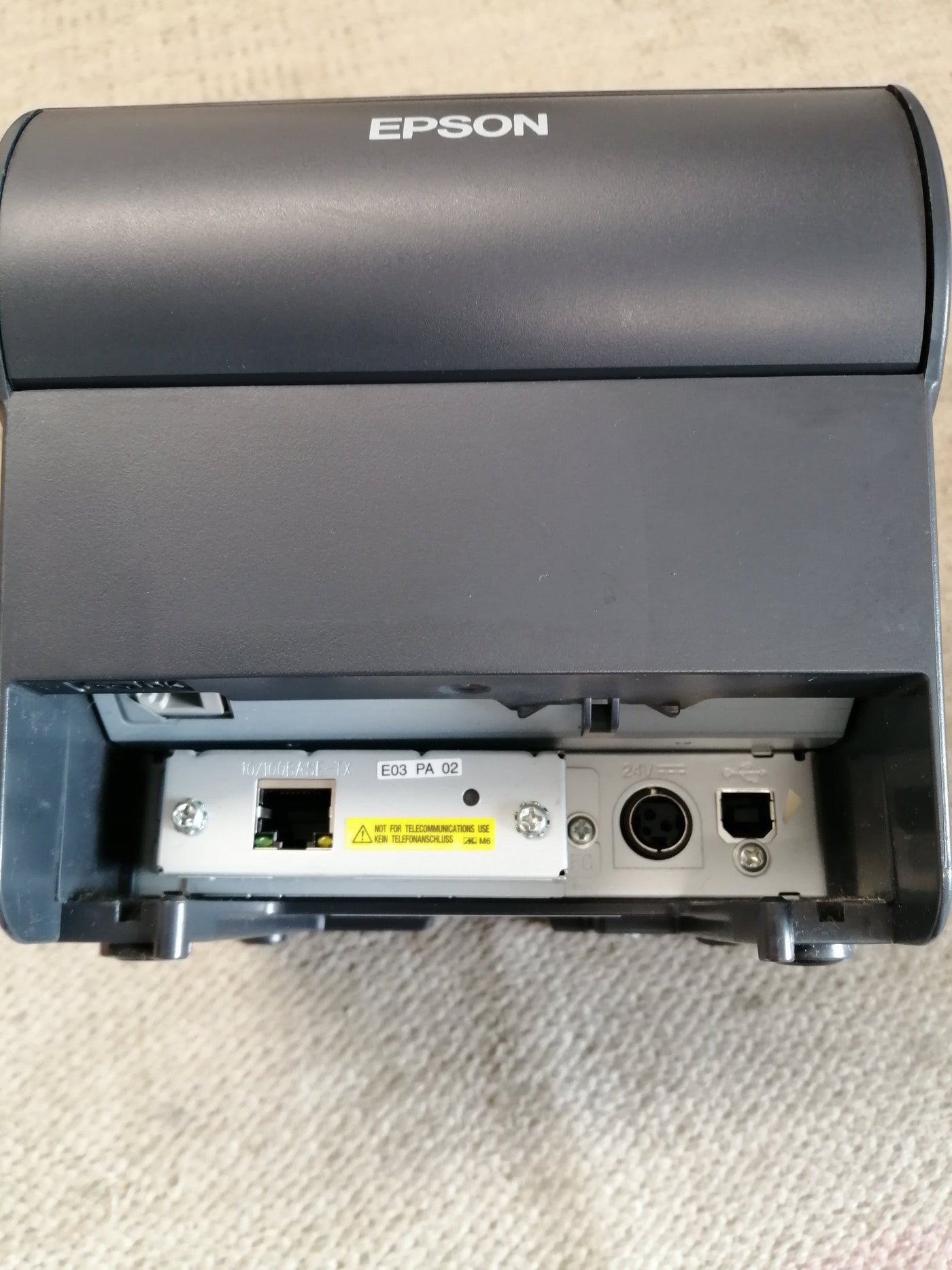 EPSON M244A THERMAL PRINTER , CAT 5 PORT,( TM-T88V USED WITH PSU )