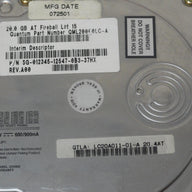 Quantum Dell 10GB IDE 7200rpm 3.5in HDD ( LC20A011 QML20000LC-A 012345 ) USED
