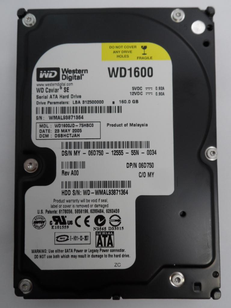 PR19273_WD1600JD_Dell/Western Digital 160GB SATA 3.5" HDD - Image6