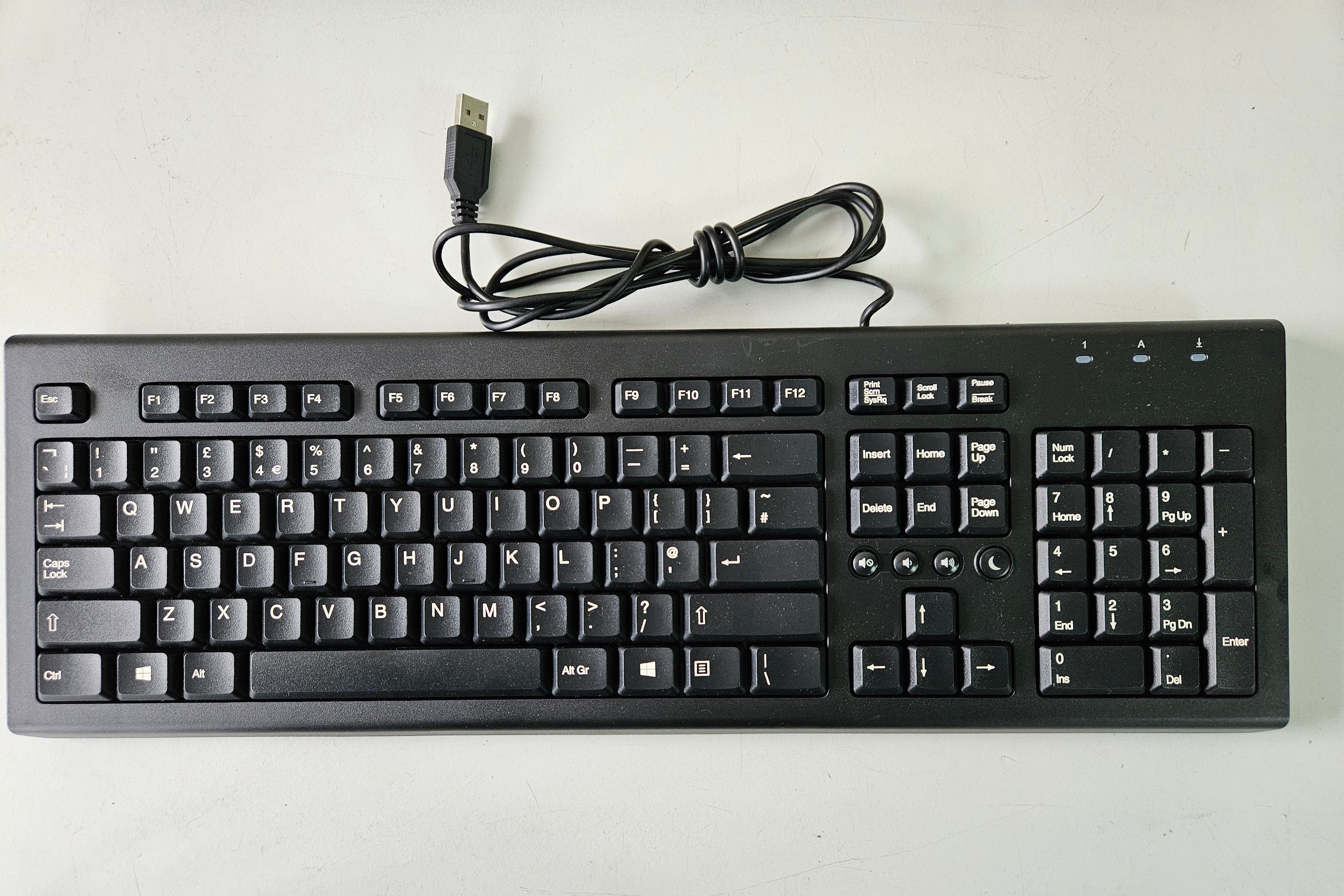 HP KU-1516 USB Classic Black UK Keyboard ( 697737-032 ) REF