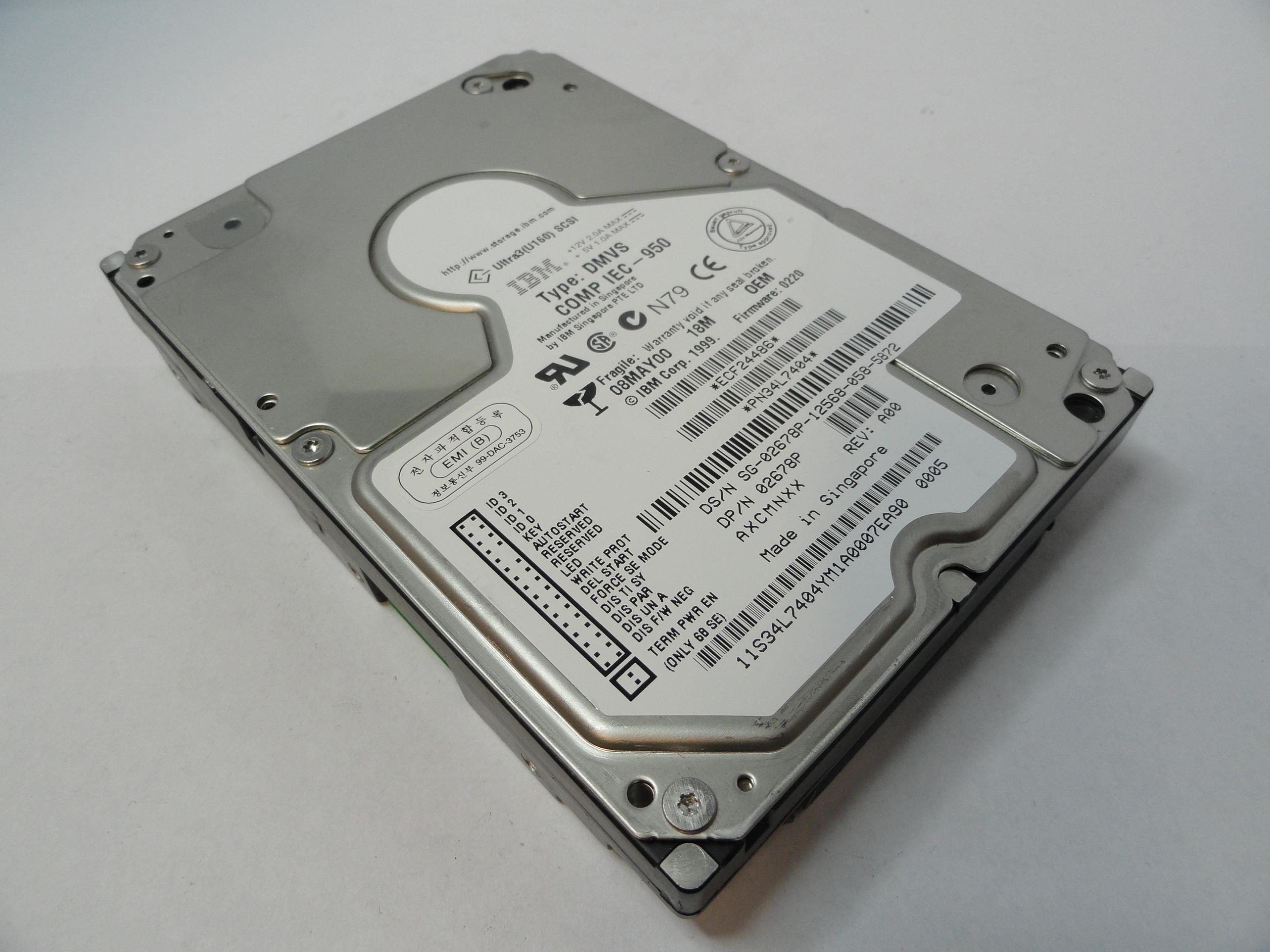 PR19763_ECF24486_IBM Dell 18.4Gb SCSI 80 Pin 10Krpm 3.5in HDD - Image3