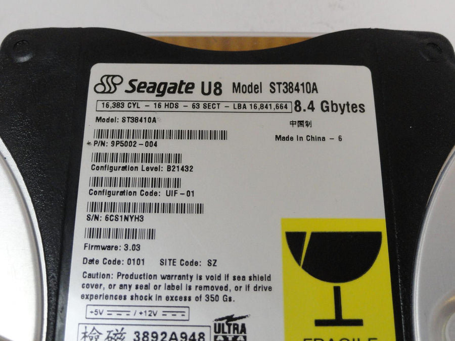 Seagate 8.4GB IDE 5400rpm 3.5in HDD ( 9P5002-004 ST38410A ) REF