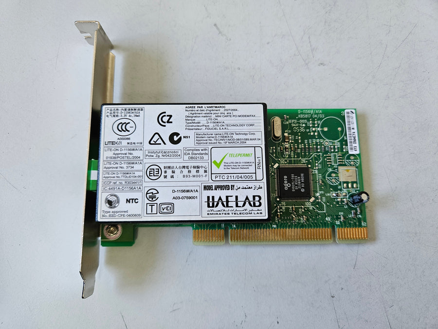 LiteOn PCI 56K Modem Card ( D-1156l#A1A ) USED