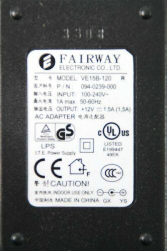 FAIRWAY Power Supply 12V (VE15B 120 094 0180 000 USED)