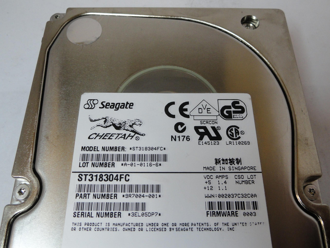 PR23215_9R7004-001_Seagate 18Gb Fibre Channel 10Krpm 3.5in HDD - Image2
