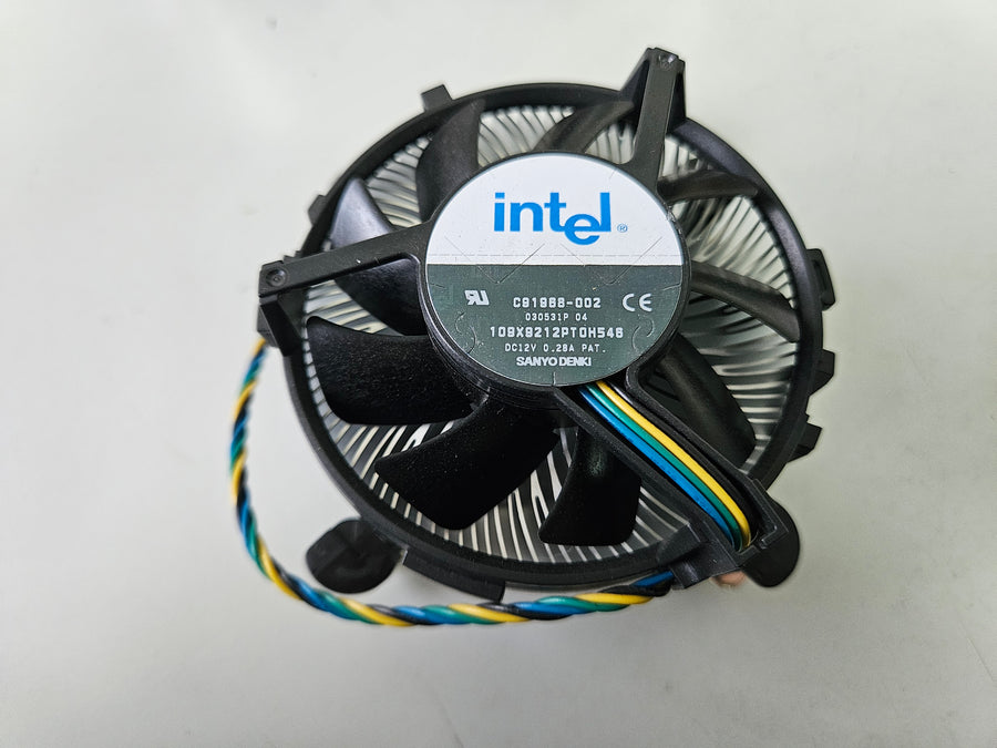 Intel Sanyo Denki DC12V 0.28A 4Pin CPU Cooling Fan and Heatsink ( C91968-002 109X9212PT0H546 ) USED