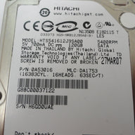0A53016 - Hitachi 120Gb SATA 5400rpm 2.5in HDD - Refurbished