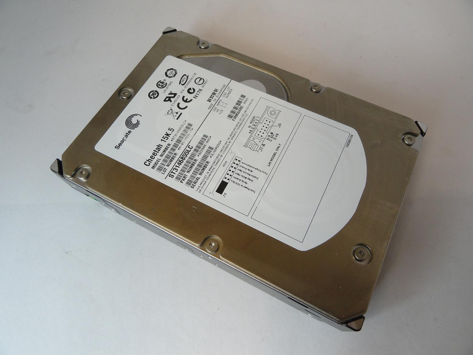 Seagate 146.8GB SCSI 80 Pin 15Krpm 3.5in HDD ( ST3146855LC 9Z2006-002 ) USED