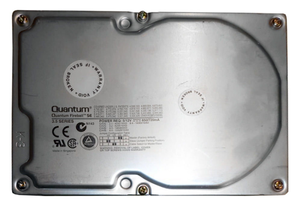 Quantum 2.1GB SCSI 50 Pin 5400rpm 3.5in Fireball SE HDD ( SE21S011 ) USED