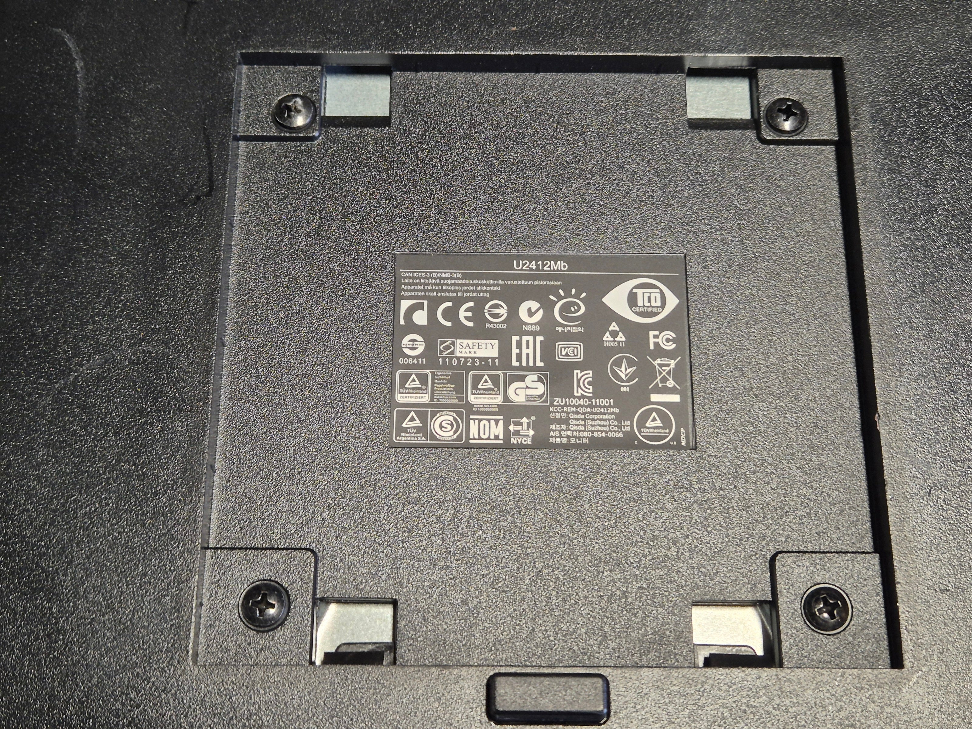 Dell U2412Mb 24in UltraSharp IPS Monitor ONLY NO STAND ( 0FFXD ) USED