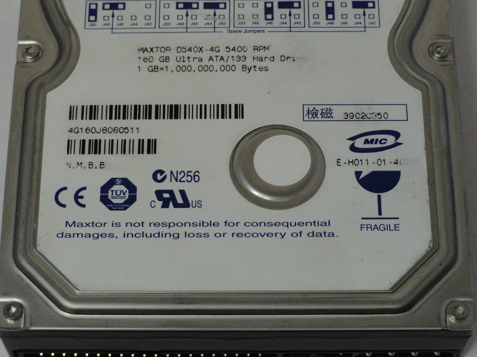 PR03171_D540X-4G_Maxtor 160GB IDE 5400rpm 3.5in HDD - Image3
