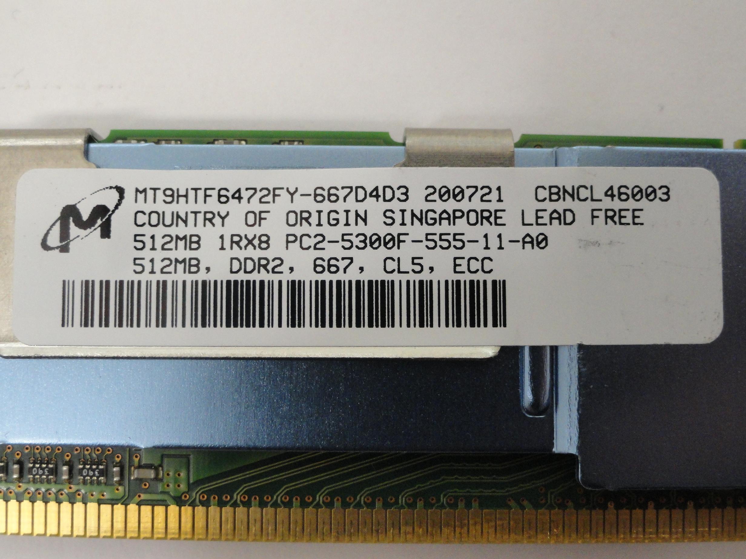 PR14177_MT9HTF6472Y-667D4D3_Micron 512MB CL5 Fully Buffered ECC FBDIMM - Image3