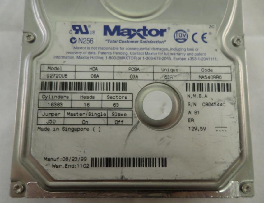 MC2057_92720U8_Maxtor 27.2GB IDE 5400rpm 3.5" HDD - Image3