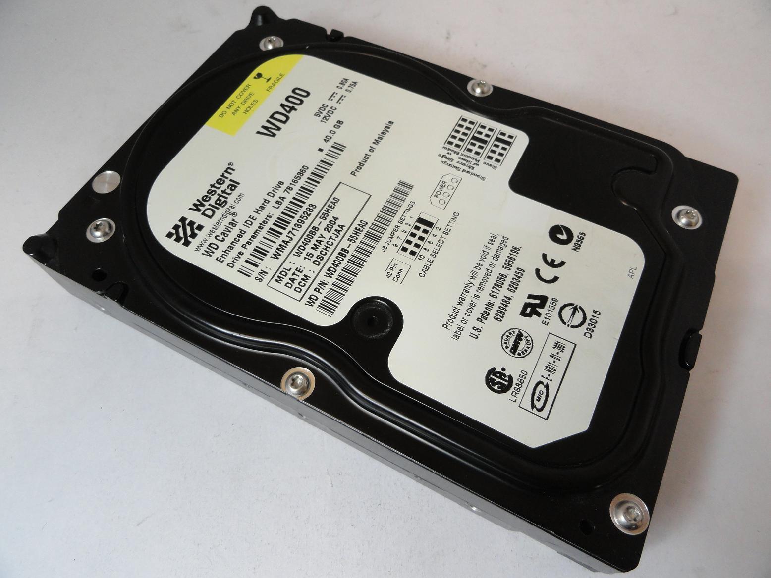 WD400 - Western Digital 40GB IDE 7200rpm 3.5in HDD - Refurbished