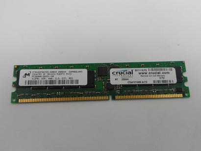 Micron Crucial 512MB PC3200 DDR-400MHz ECC Registered DIMM Memory Module ( MT9VDDF6472G-40BD3 CT6472Y40B-9LFD ) REF