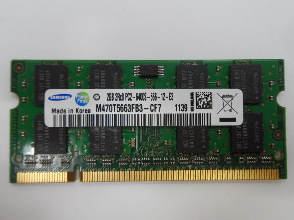 PR24014_M470T5663EH3-CF7_Samsung 2Gb DDR2-800 2Rx8 SODIMM - Image2