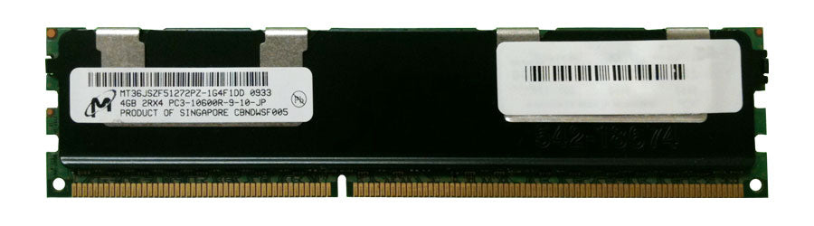 Micron 4GB 1333MHz DDR3 PC3-10600 Registered ECC CL9 240-Pin DIMM ( MT36JSZF51272PZ-1G4F1 ) REF