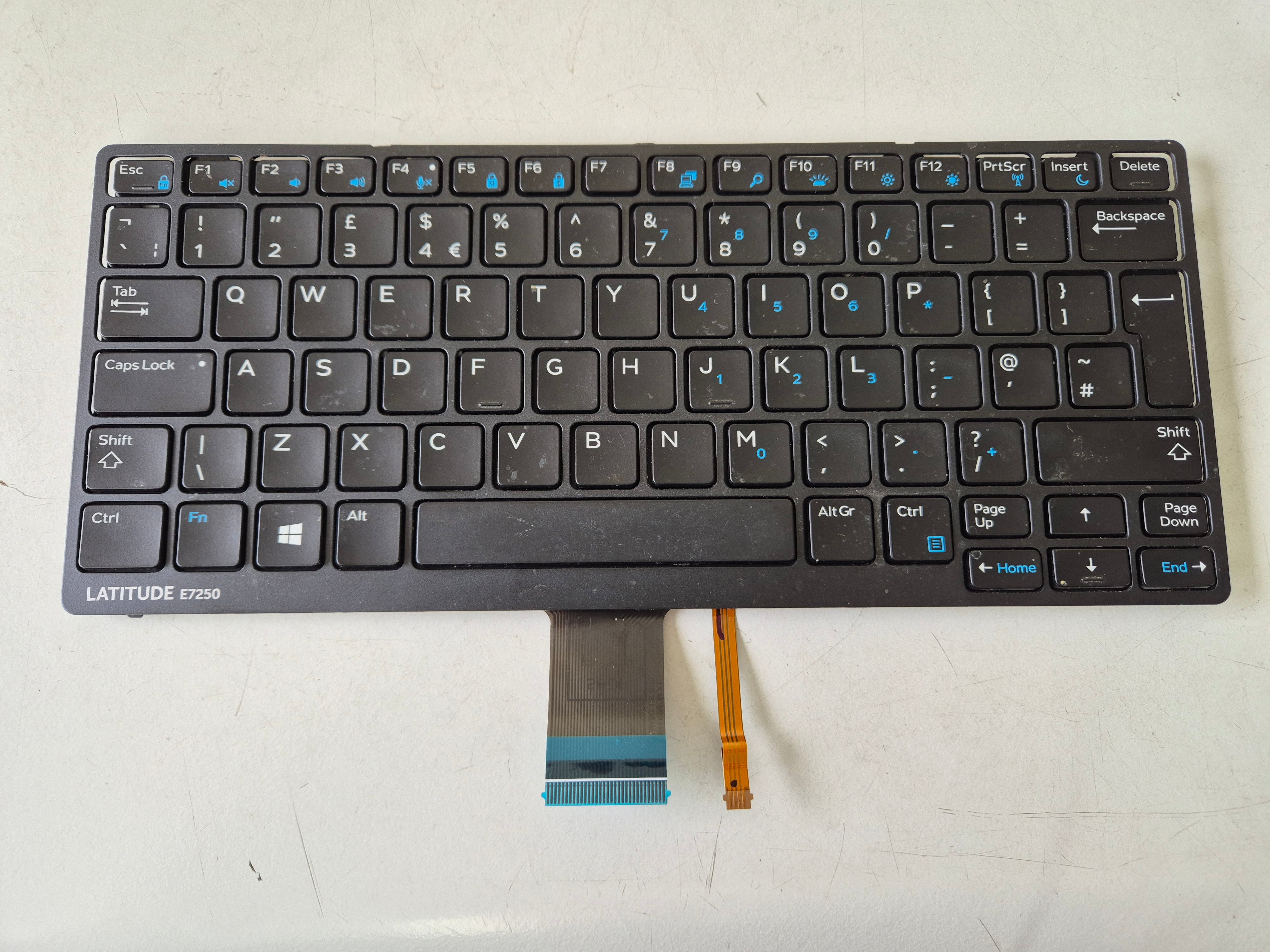 Dell Latitude E7250 UK Keyboard + plastic surround ( PK1313O1B12 NSK-LMABC 0U 0D2C6M ) USED