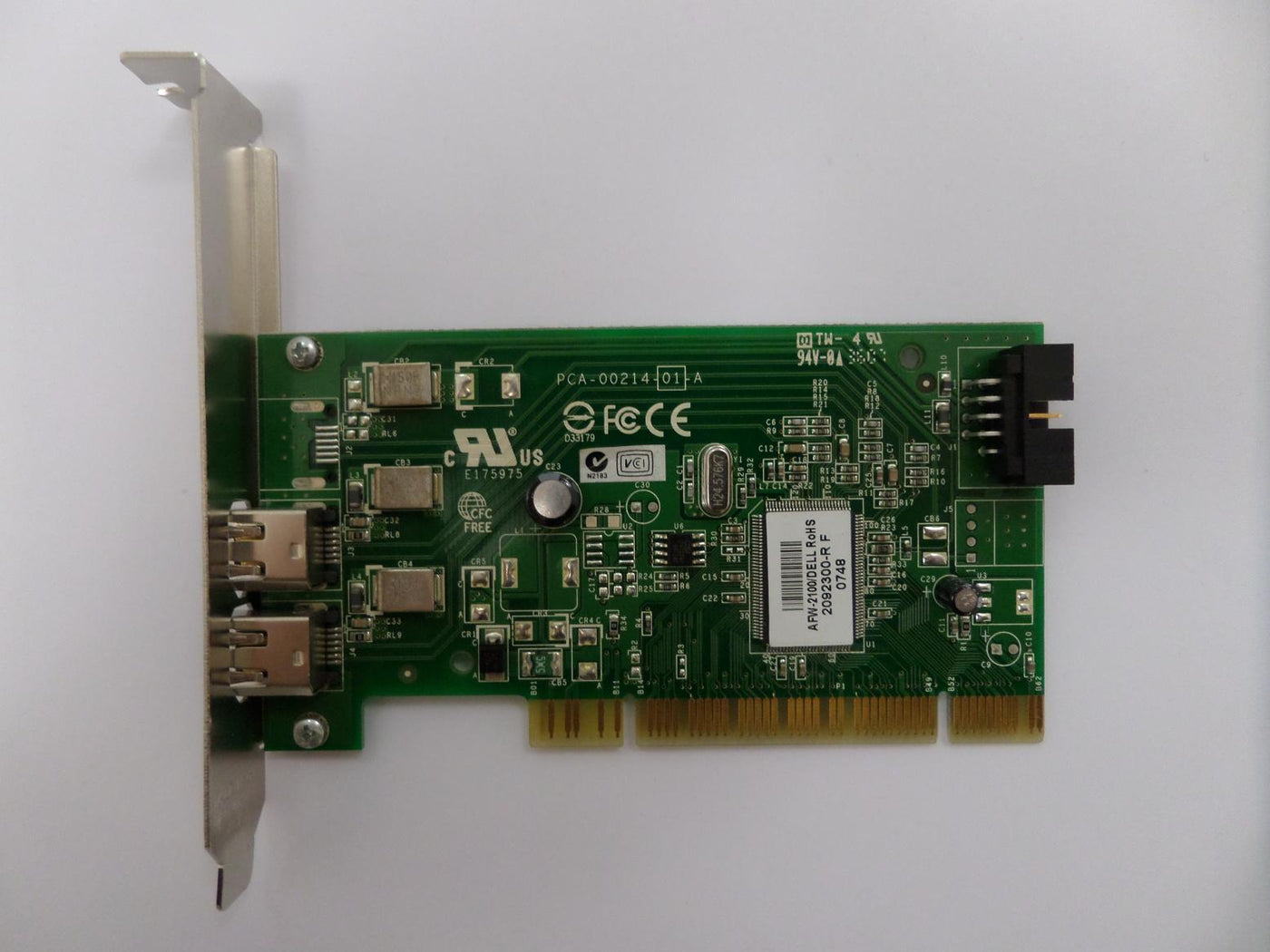 Dell Adaptec PCI Dual FireWire Controller Card ( PCA-00214-01-A 0Y9457 ) USED