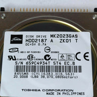 Toshiba 20GB IDE 4200rpm 2.5in HDD ( HDD2187 MK2023GAS ) REF