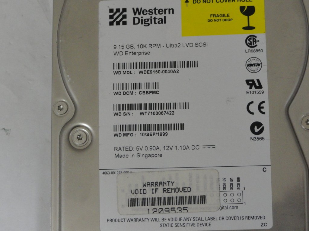 PR11954_WDE9150-0040A2_Western Digital 9.15GB  Ultra2 LVD SCSI - Image2