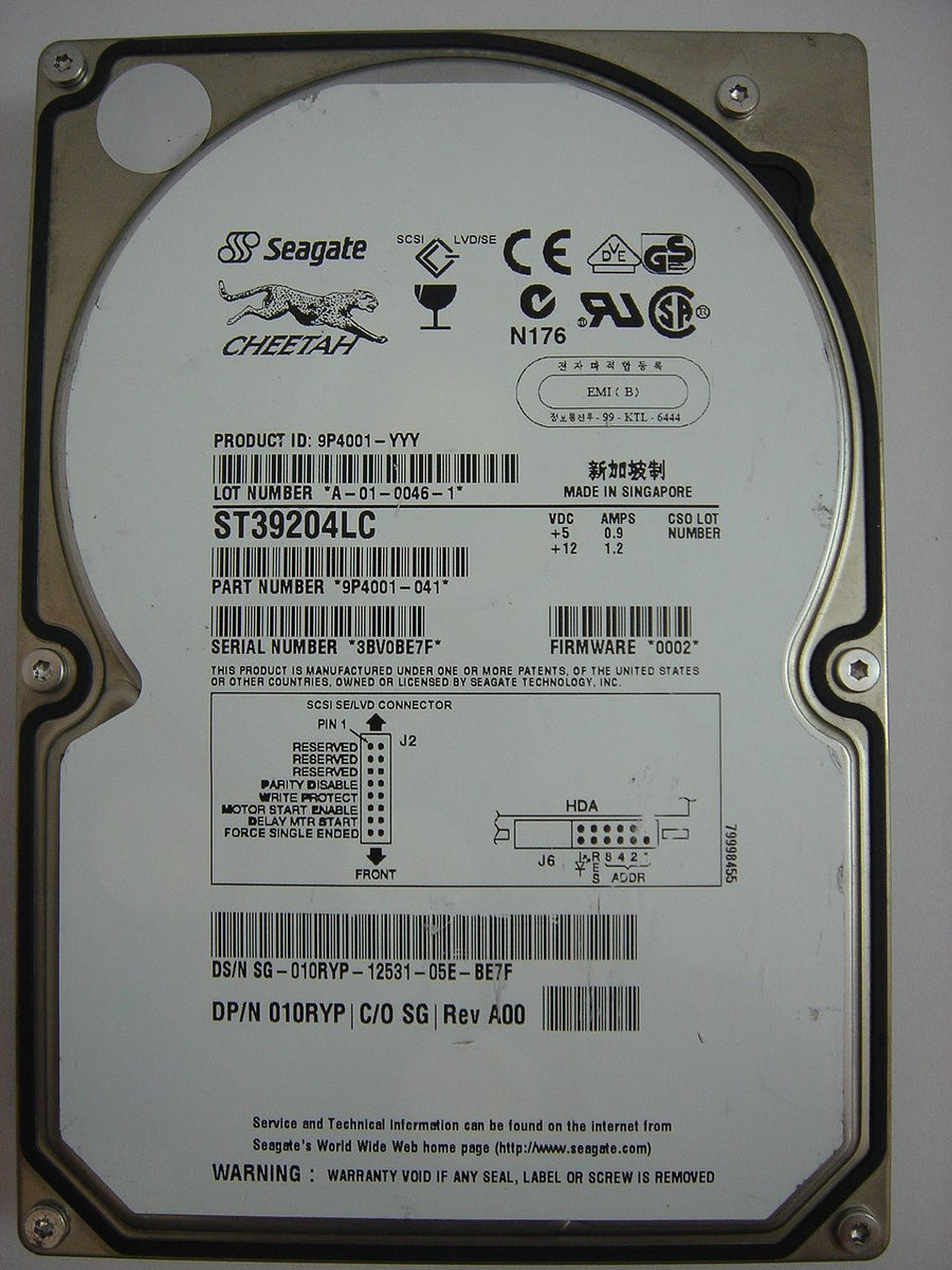 9P4001-041 - Dell Seagate 9.1Gb 3.5" SCSI 80pin Cheetah Hard Drive - Refurbished