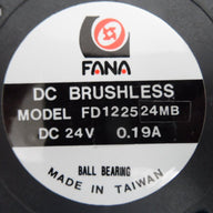 FANA FD1225 DC 24V 0.19A Ball Bearing Brushless Cooling Fan ( FD122524MB ) NOB